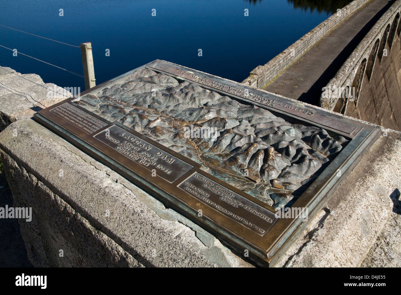 Fort William, Great Britain, a relief map of Loch Laggan Stock Photo