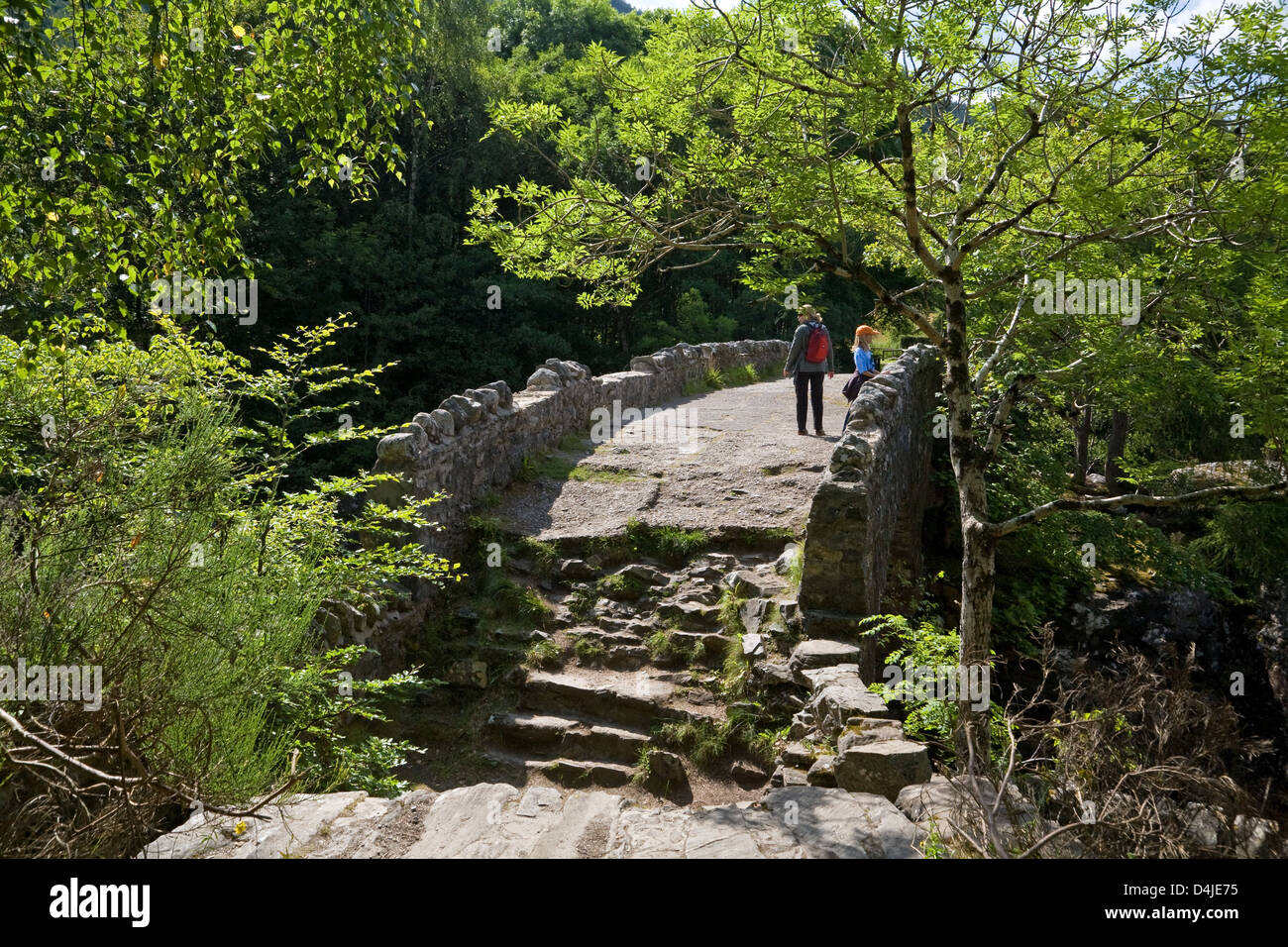 Drumnadrochit, Great Britain, the Old Bridge crosses the River Moriston Stock Photo