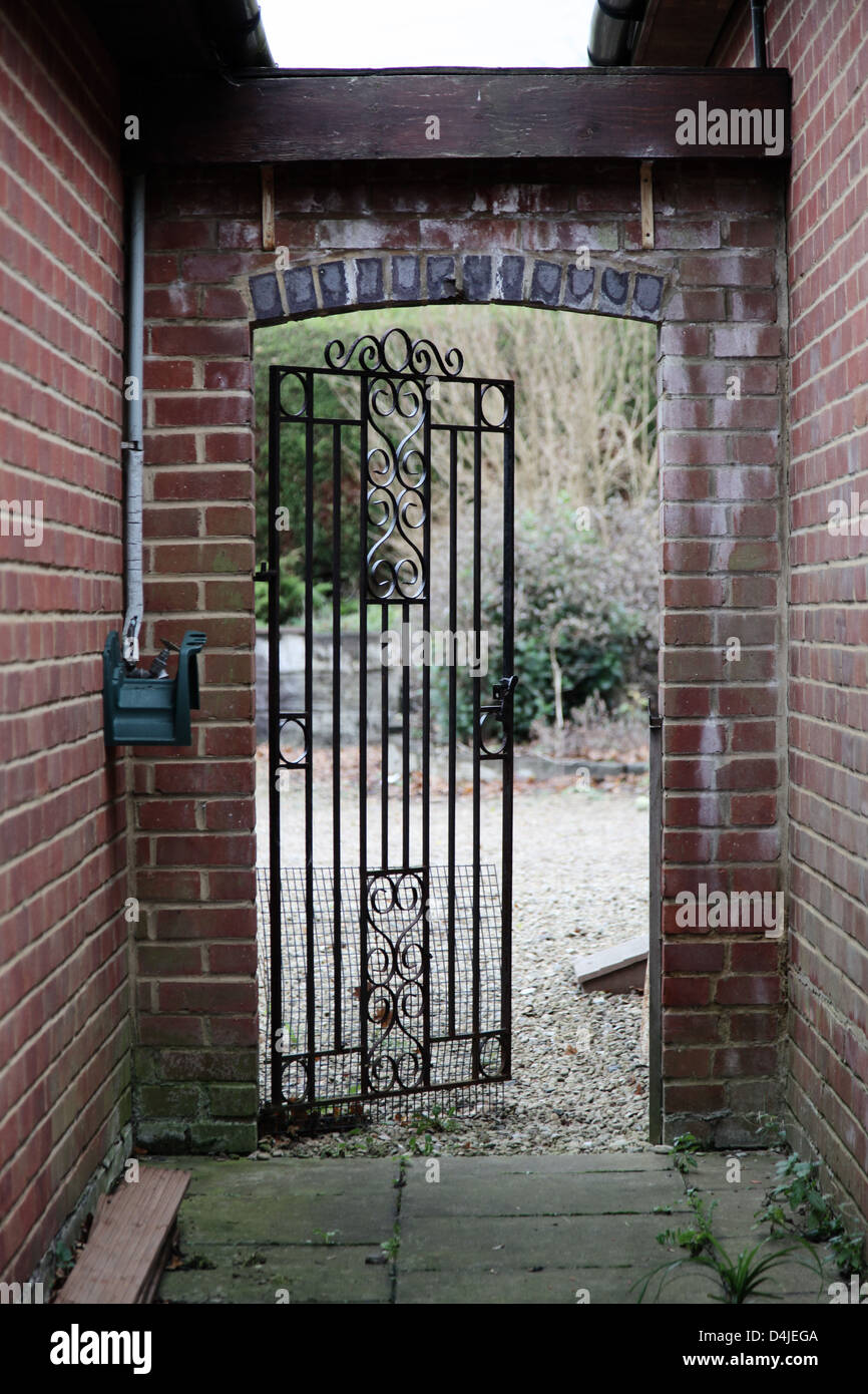 It S A Photo Of A Door Gate At The End Of A Corridor Make Of