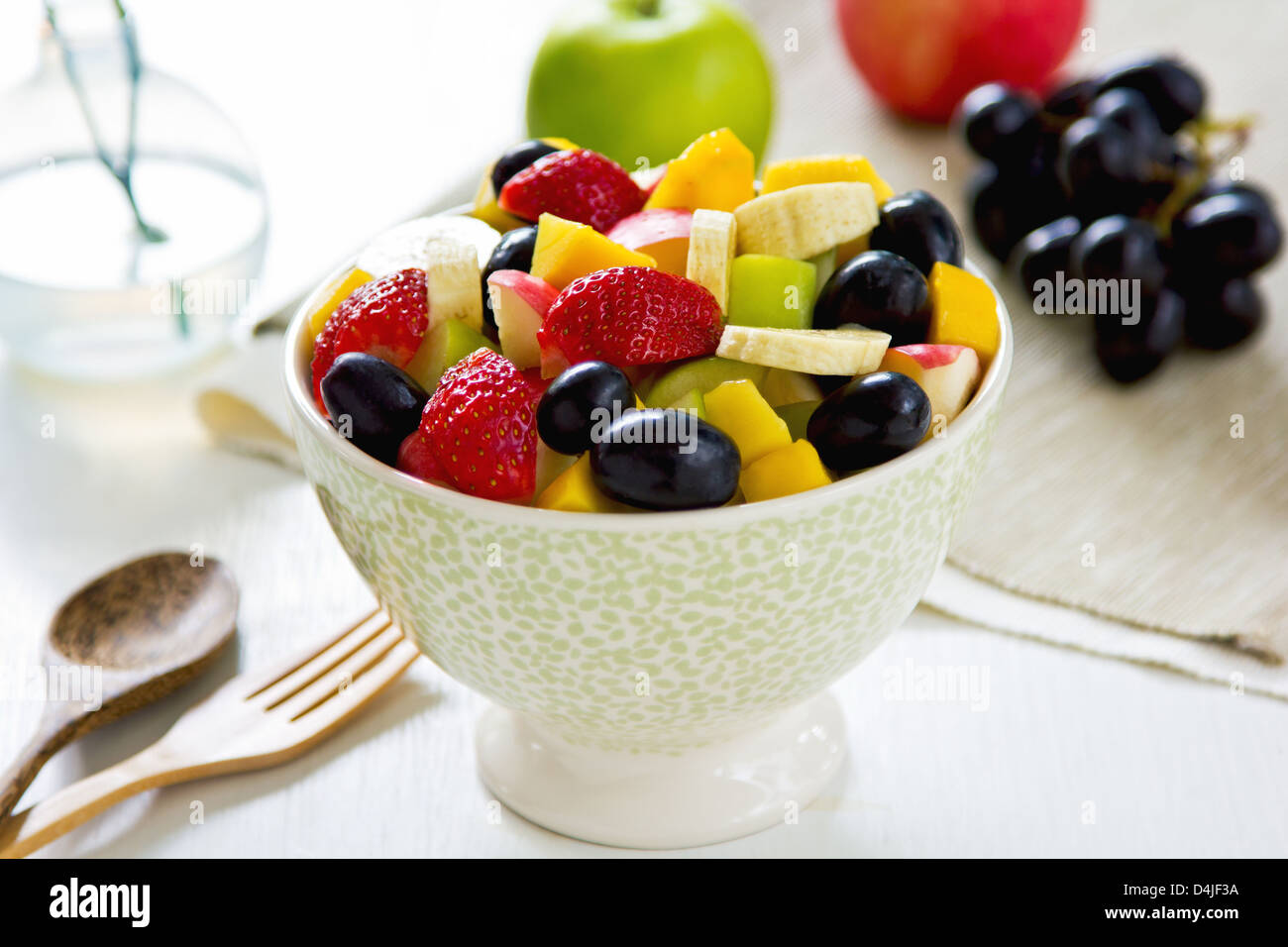 Varieties of fruits salad in a bowl Stock Photo Alamy