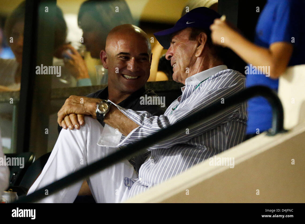 Indian Wells, California, USA. 14th March 2013. Andre Agassi in