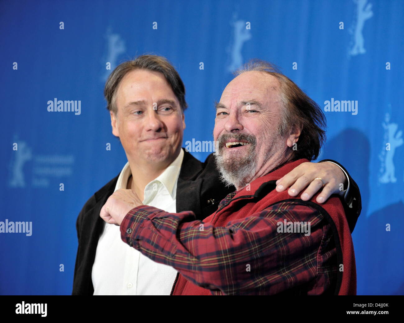 US-director Mitchell Lichtenstein (L) and US-actor Rip Torn pose during the photo call of the film ?Happy Tears? at the 59th Berlin International Film Festival in Berlin, Germany, 11 February 2009. The film is among the 18 films competing for the Silver and Golden Bear awards at the 59th Berlinale. Winners will be announced on 14 February. Photo: Gero Breloer Stock Photo
