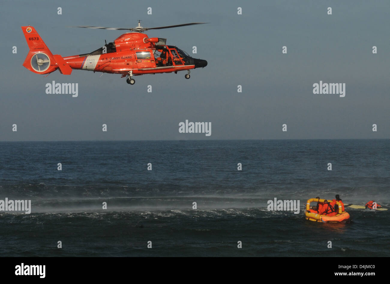 Coast Guard Air Station Los Angeles conducted wet drills to test their ...