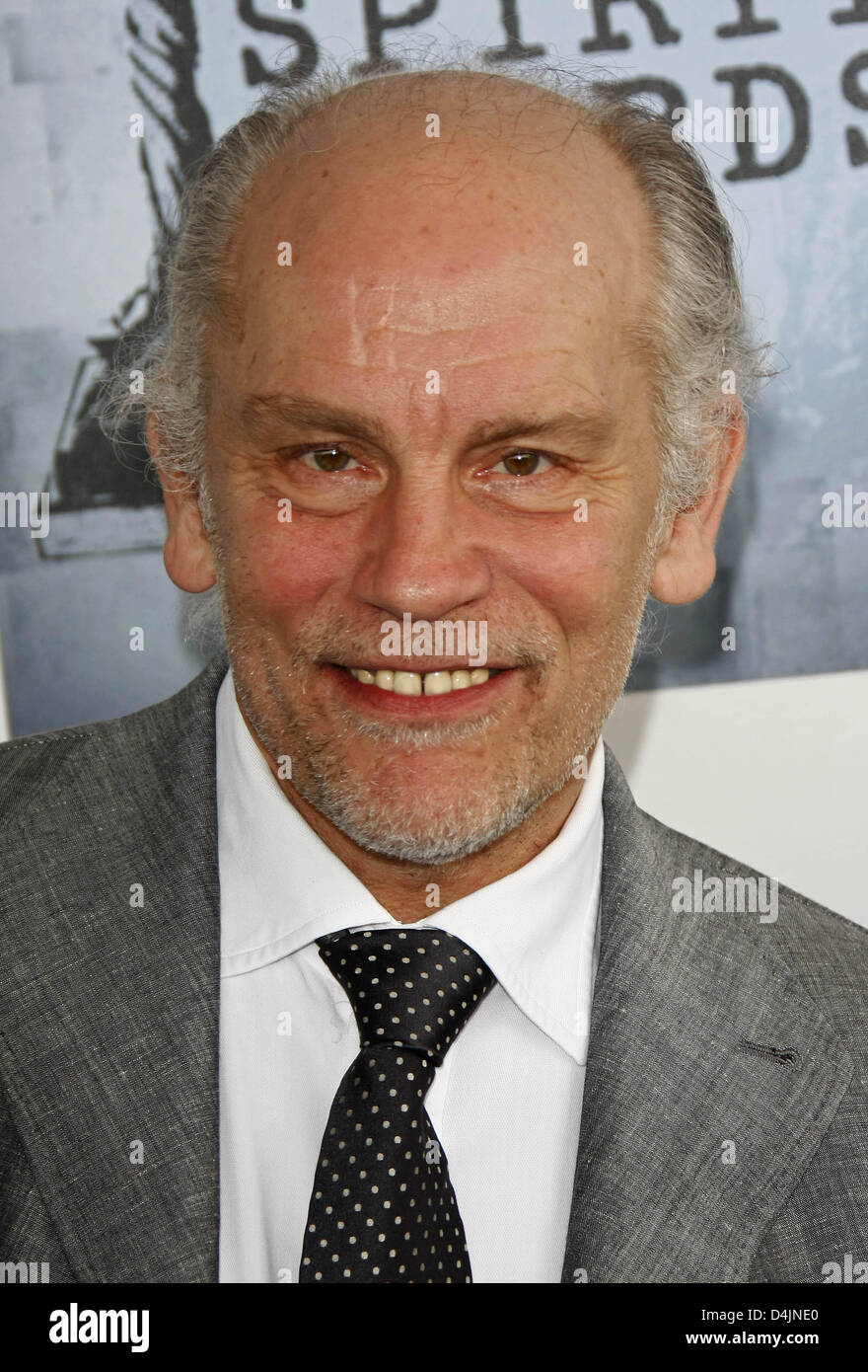 Actor John Malkovich arrives at the 2009 Film Independent's Spirit Awards at a tent on Santa Monica Beach in Los Angeles, USA, 21 February 2009. Photo: Hubert Boesl Stock Photo