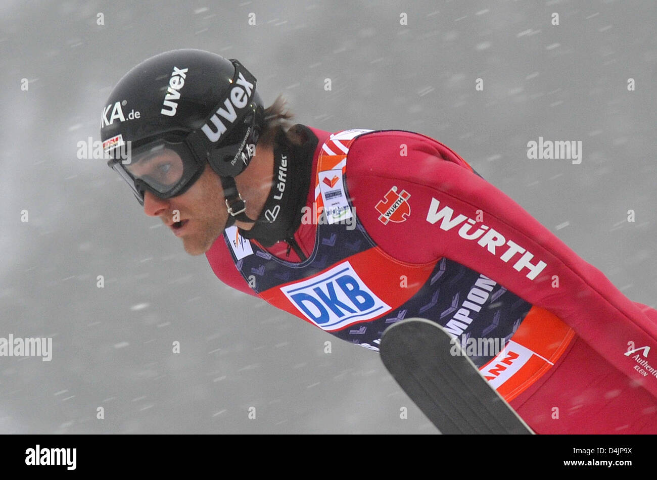 German Ronny Ackermann is pictured during a test jump off German Ronny Ackermann is pictured during a test jump off