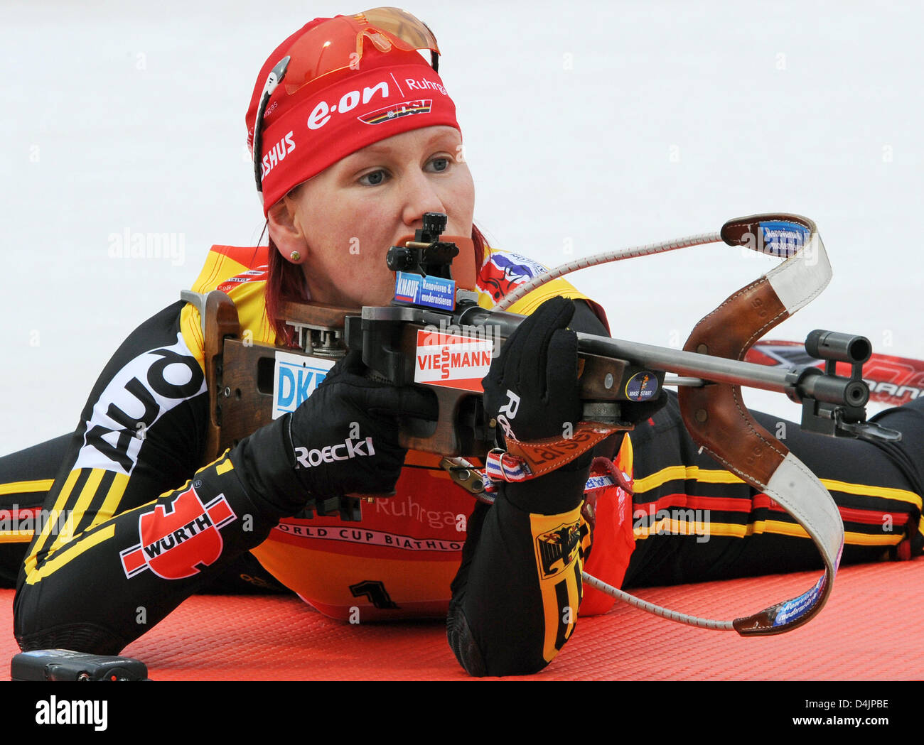 Sports spo biathlon female facial expression shooting republic of korea ...