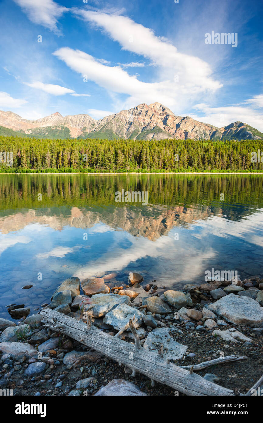 Patricia Lake, Jasper national park, Canada Stock Photo