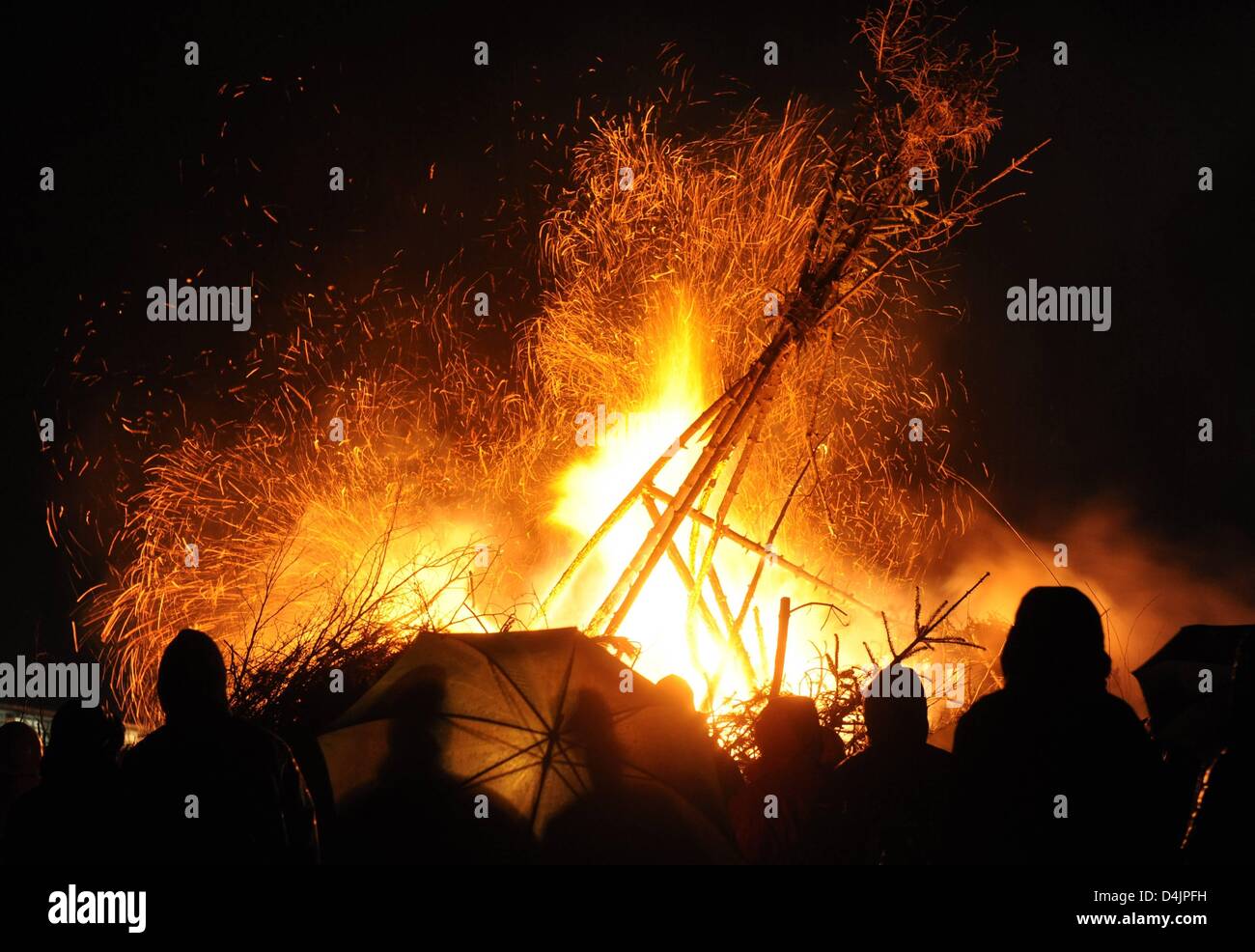 Frisian people light a so-called Biike fire to dispel the ghosts of ...