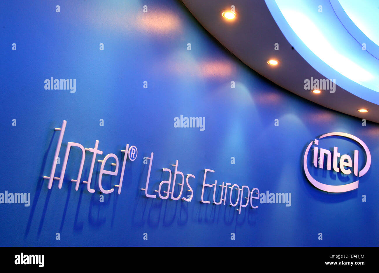 The logo of Intel seen during the inauguration of the so-called ?Intel ...