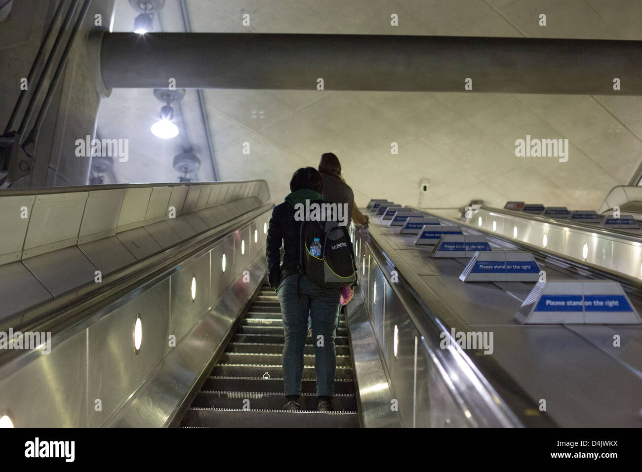Westminster Underground station, London, England Escalator up Stock Photo