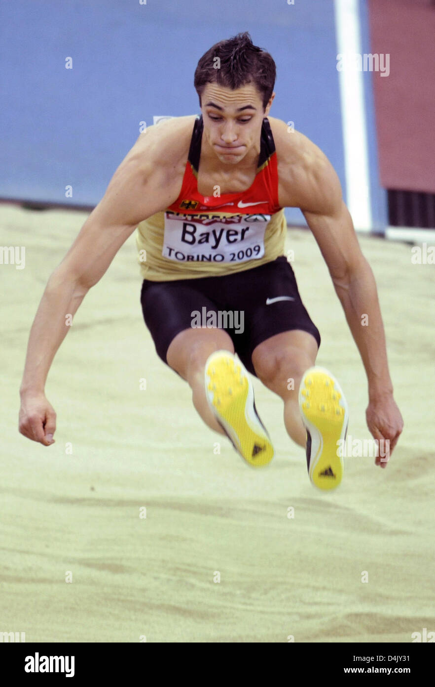 Germany?s Sebastian Bayer makes an attempt in the Long Jump competition