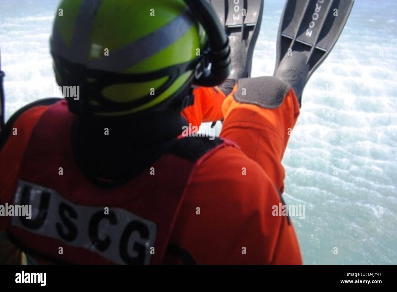 A Coast Guard rescue swimmer was deployed during a critical rescue ...