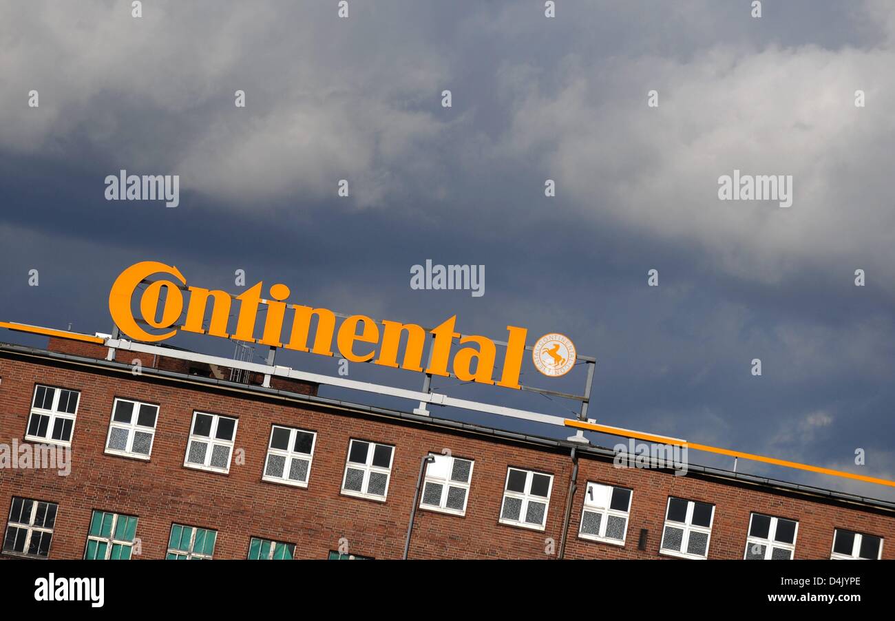 The company logo of car supplier Continental seen at the plant in