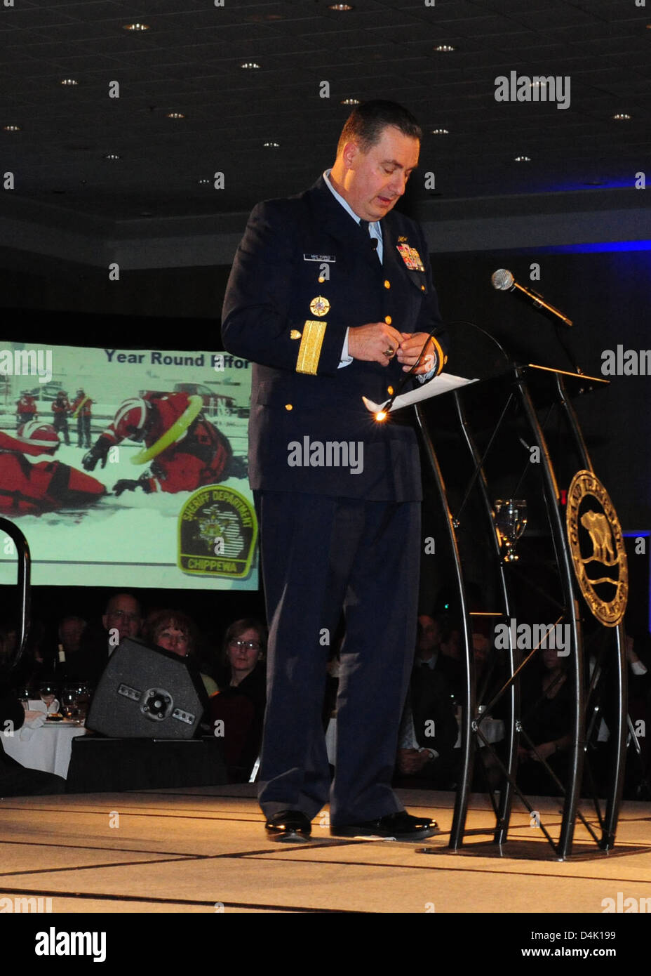 The Traverse City Chamber of Commerce Annual Dinner highlights key initiatives, including the Great Lakes Maritime Strategy and the Ninth District Coast Guard’s contributions to regional maritime security and economic development in the area. Stock Photo