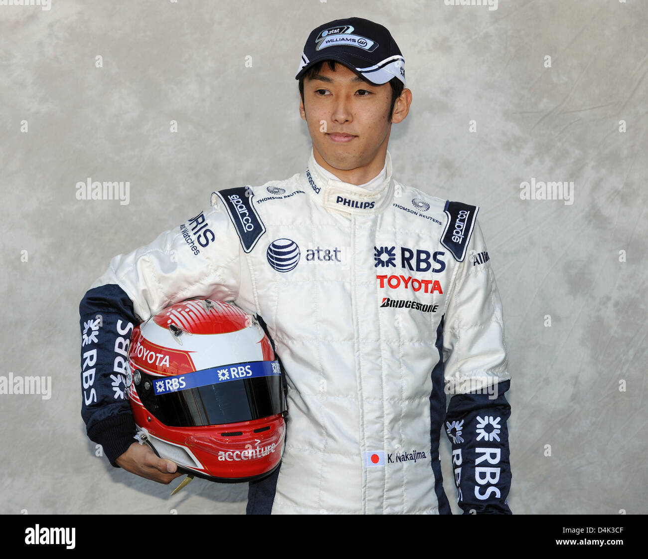 Japanese Formula One driver Kazuki Nakajima of Williams F1 poses 