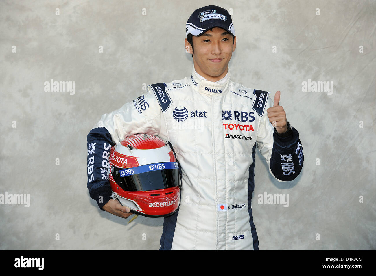 スポーツ選手 K.Nakajima 2009 Williams Driver Jacket Japanese Formula One driver Kazuki Nakajima of Williams F1