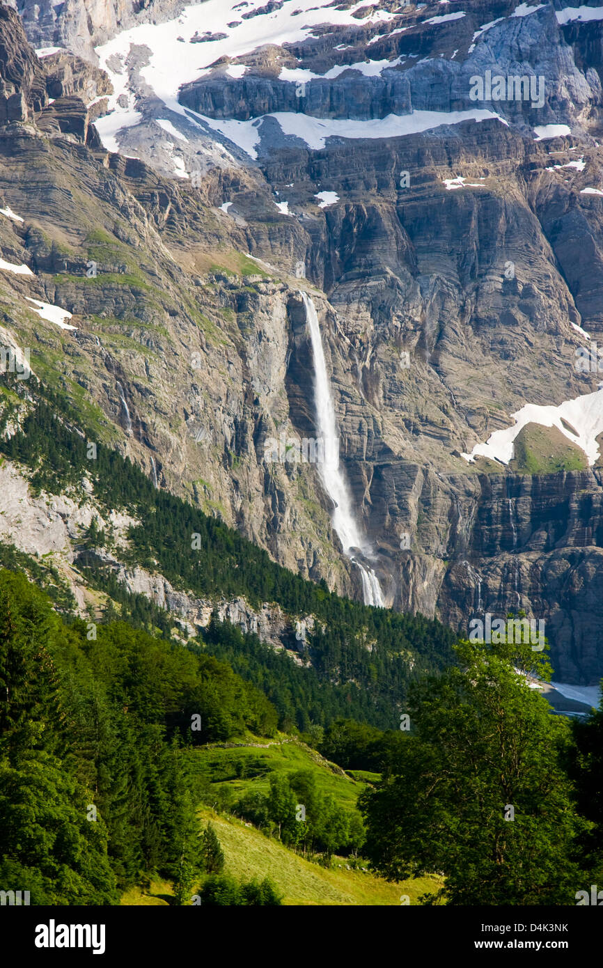 Europe's highest waterfall in the spectacular Cirque de Gavarnie ...