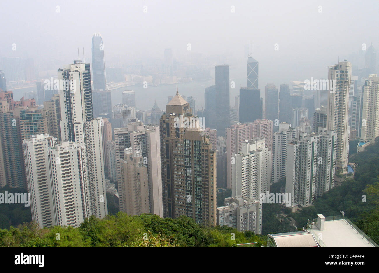 Hong Kong in the mist seen from Victoria Peak, Hong Kong, 24 October ...
