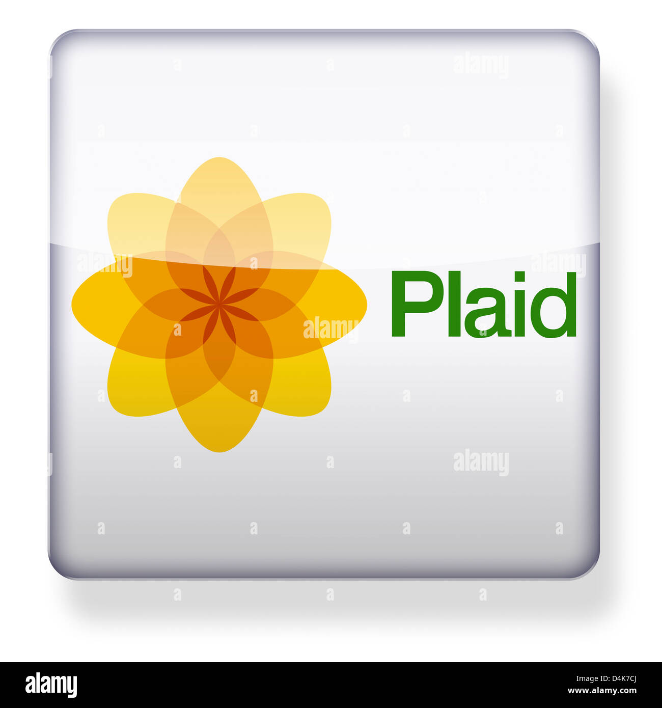 Plaid Cymru logo as an app icon. Clipping path included. Stock Photo