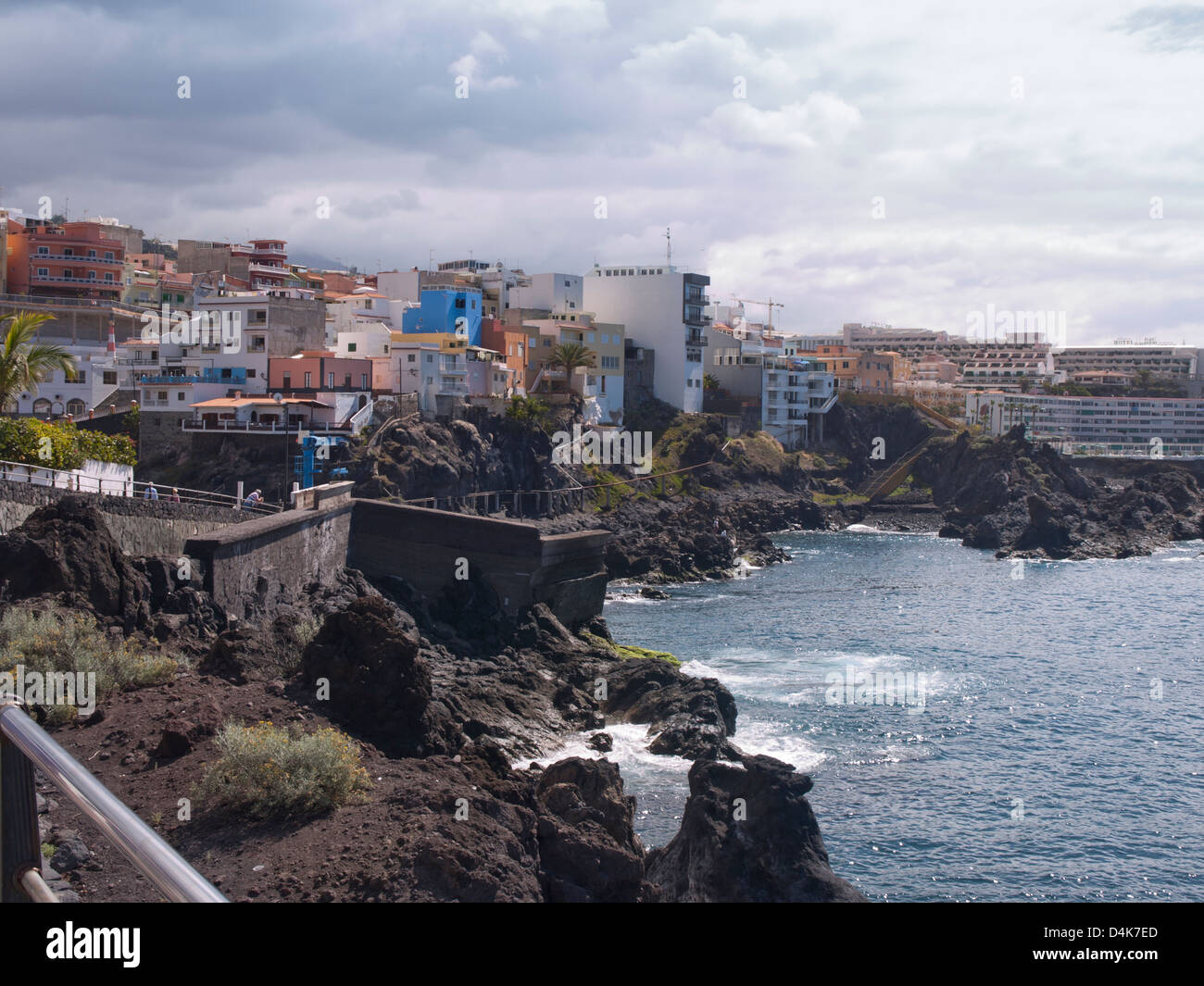 The town and fishing  harbour of Puerto Santiago on the west coast of Tenerife Spain Stock Photo