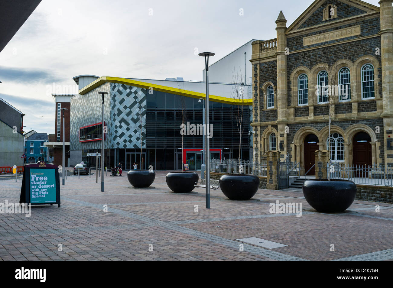 Y Ffwrnes, theatre and arts centre, Llanelli, South Wales UK Stock Photo