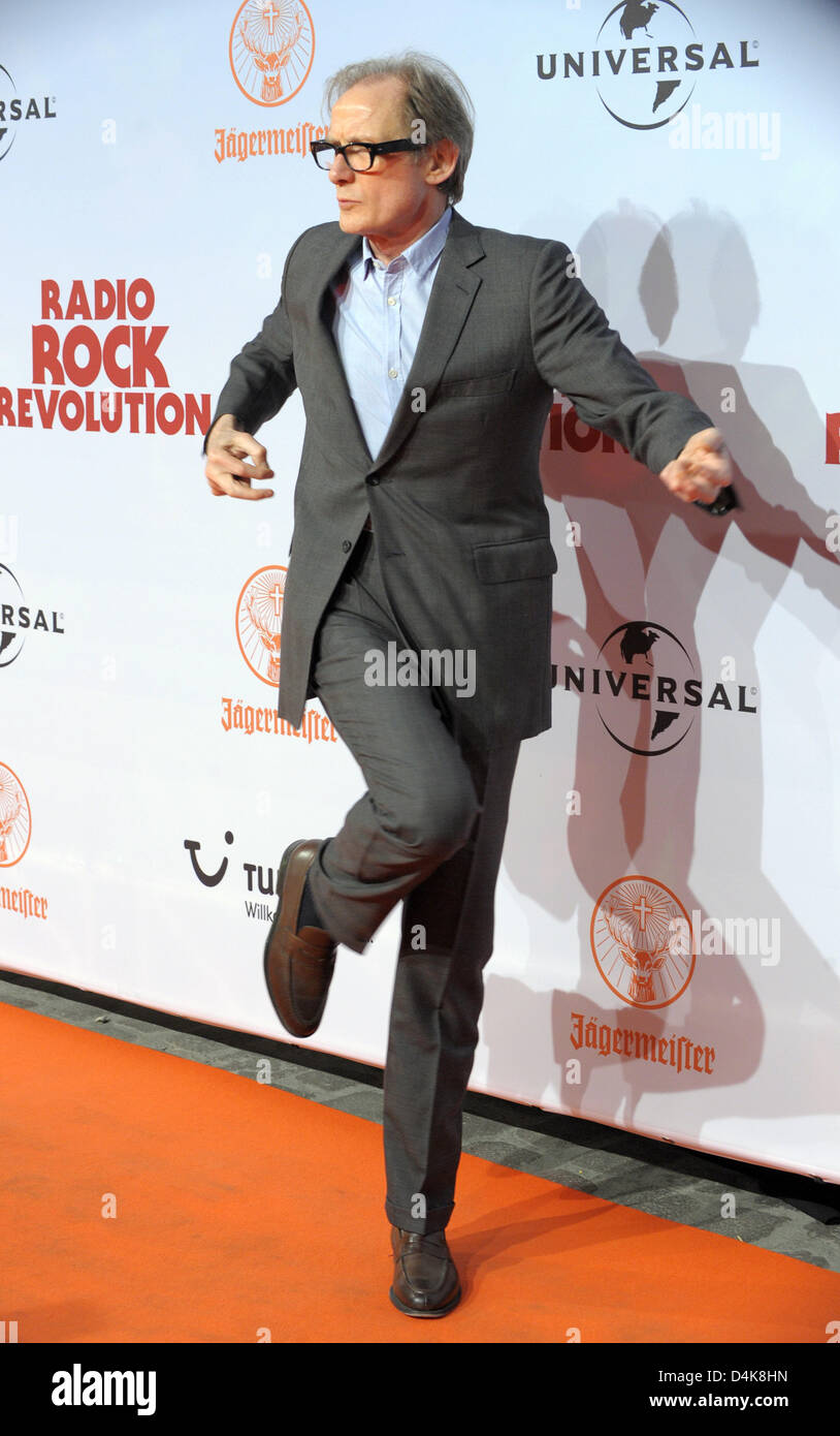 British actor Bill Nighy poses at the premiere of his film ?Radio Rock  Revolution? in Berlin,