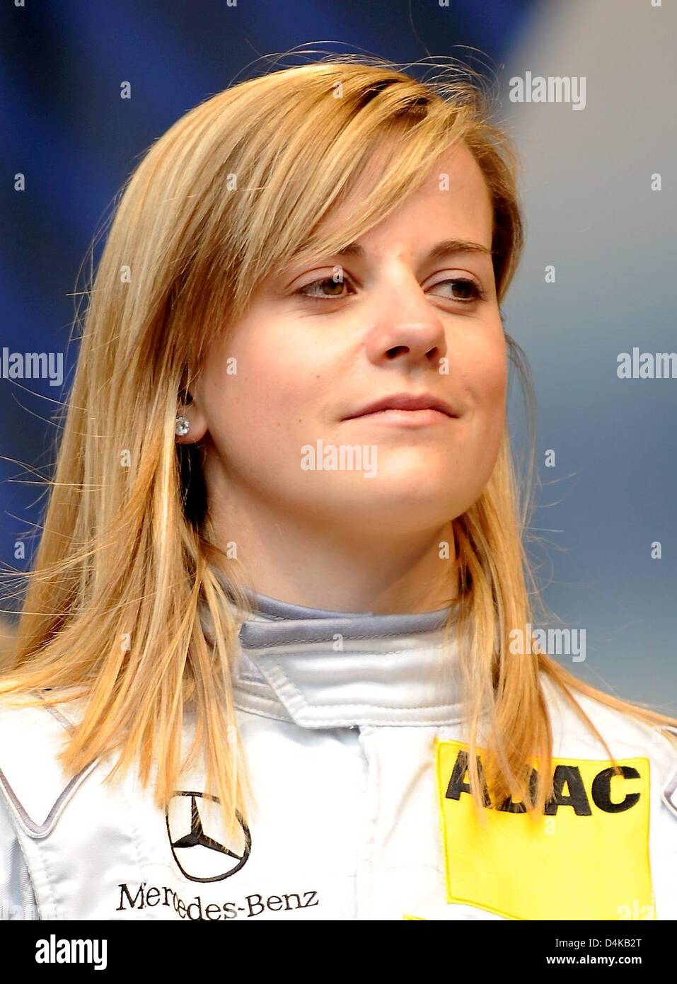 Scottish race driver Susie Stoddart of Team Persson Motorsport pictured during the presentation of the German Touring Car Masters in Duesseldorf, Germany, 19 April 2009. The German Touring Car Masters will start with a race at Hockenheimring on 17 May 2009. Photo: David Ebener Stock Photo