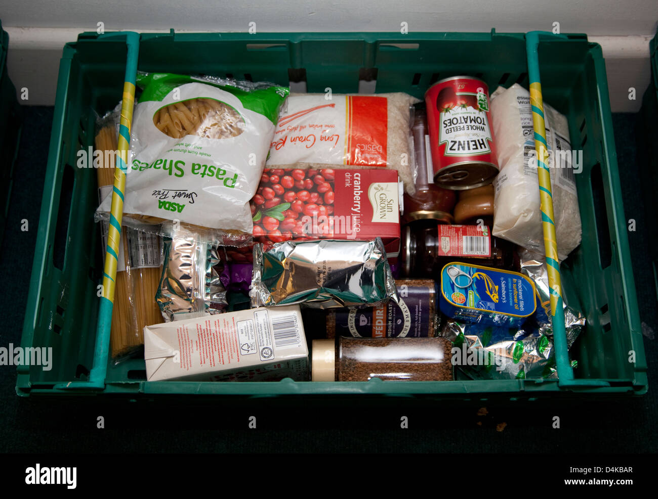 Food bank in Peckham, South London run by charity Trussell Trust Stock