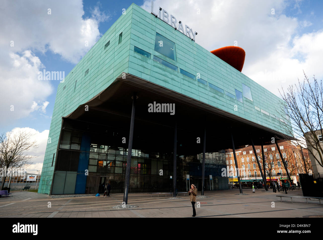 Peckham Library in South London designed by Will Alsop and winner of the Stirling Award in 2000 Stock Photo