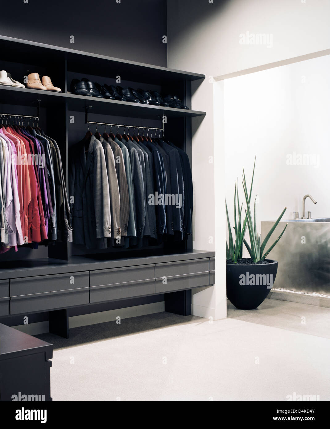 Business Suits In Man S Wardrobe Stock Photo 54517147 Alamy