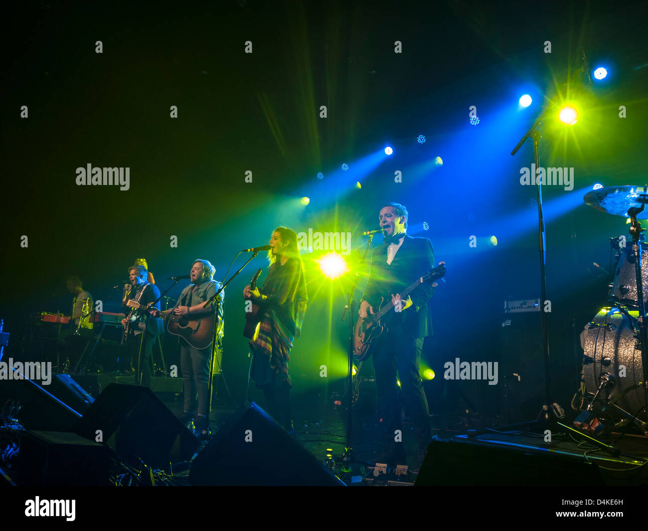 Of Monsters and Men in Harpa, Iceland Airwaves 2012 Stock Photo