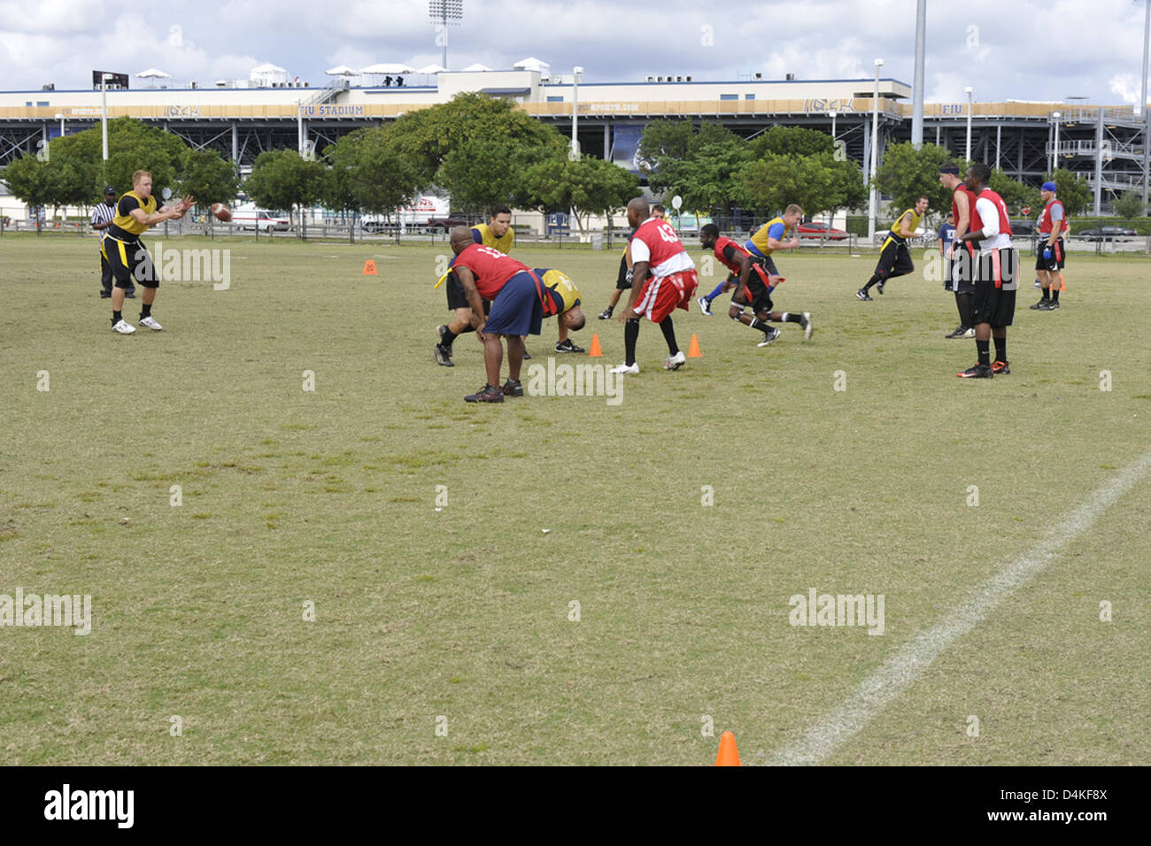 Flag football tournament Stock Photo Alamy