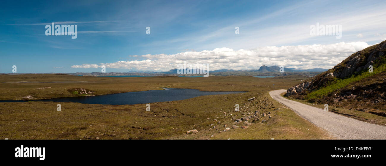 Panoramic of Rubha Mor viewpoint Stock Photo