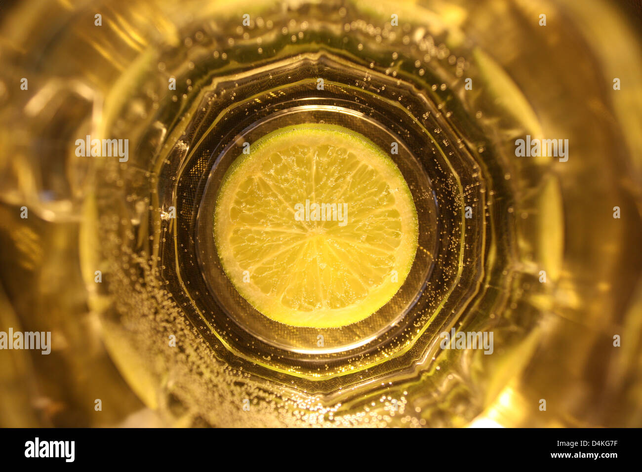 slice of lime in water Stock Photo Alamy