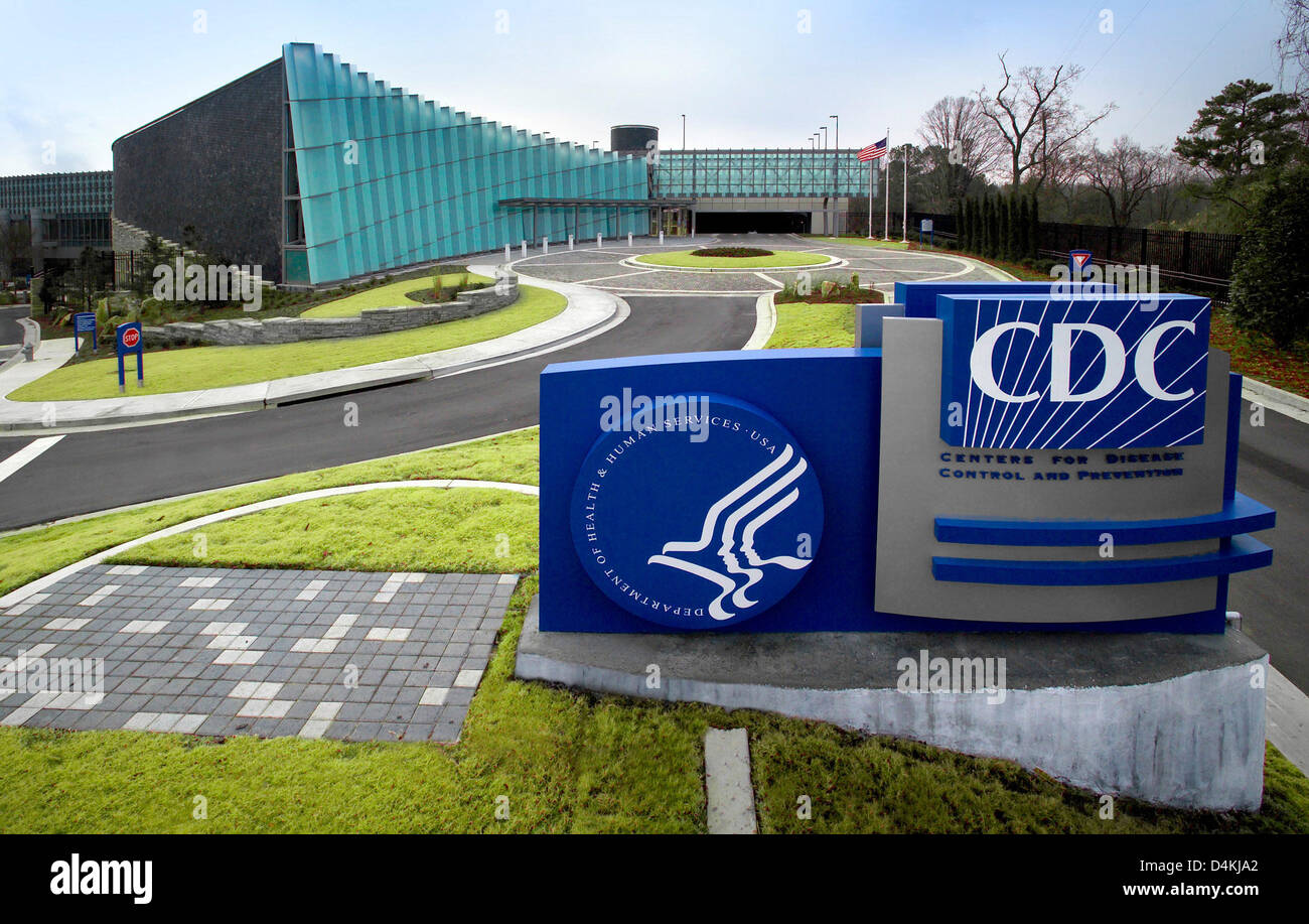 The undated picture shows the new ?Tom Harkin Global Communications Center? also known as building 19 of the Center for Disease Control and Prevention CDC in Atlanta, USA. The CDC is part of the US Health Department and was founded in 1946 to control and prevent infectious diseases and to offer precautions. The CDC has some 15.000 employees and an annual budget of 6,6 billion euros Stock Photo