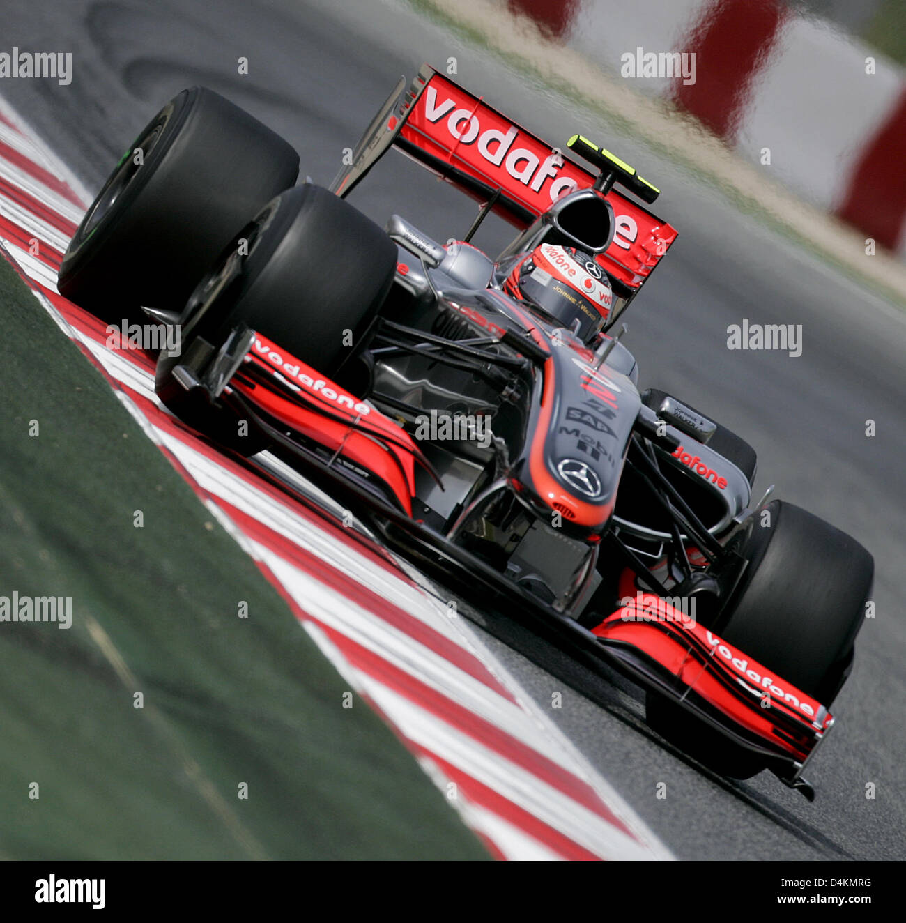 Finnish Formula One driver Heikki Kovalainen of McLaren Mercedes exits 