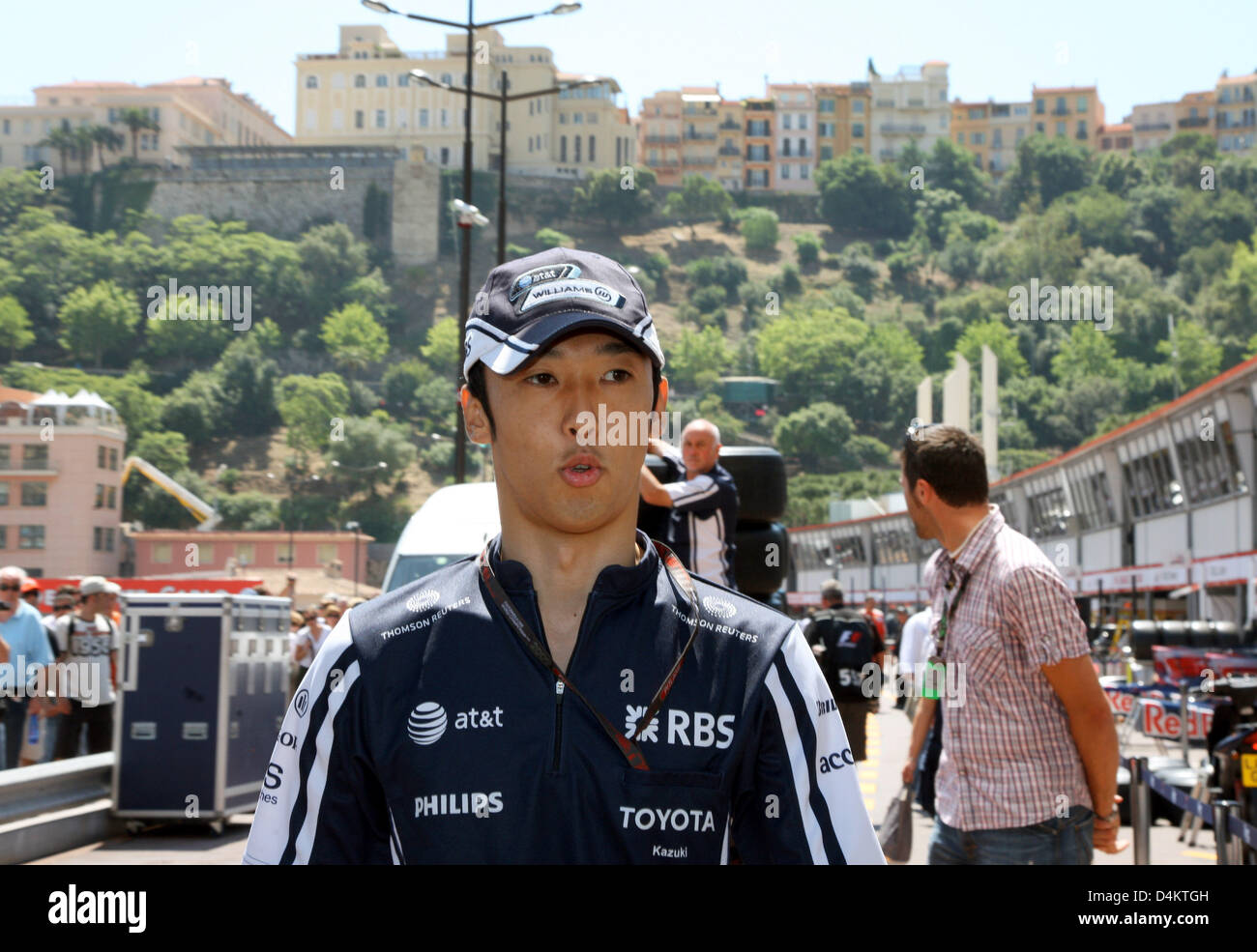 Japanese Formula One driver Kazuki Nakajima of Williams arrives at the Formula One racetrack of Monte Carlo, Monaco, 20 May 2009. The Grand Prix of Monaco will take place on 24 May. Photo: JENS BUETTNER Stock Photo