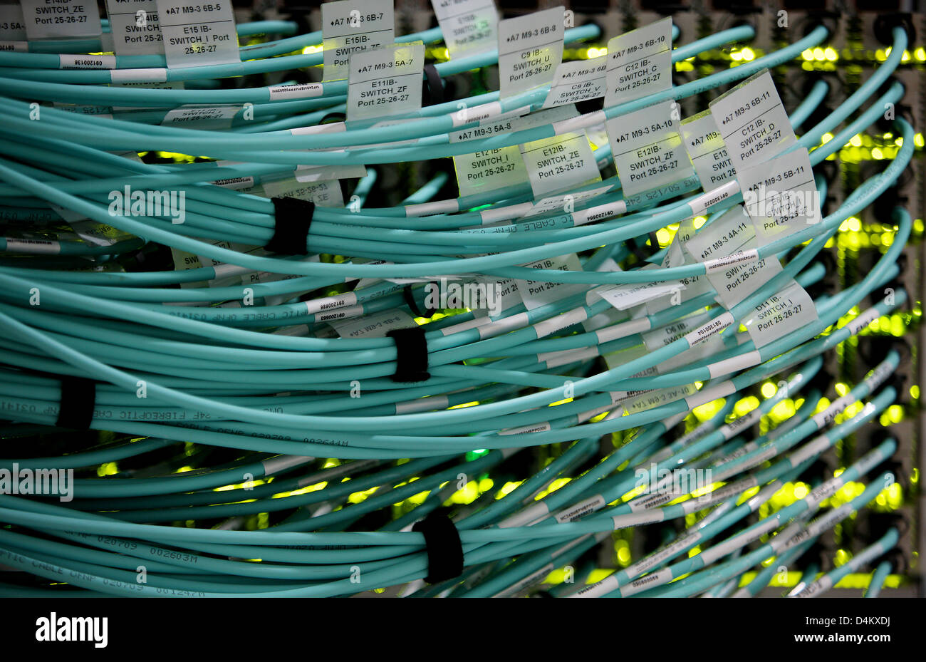Cables connecting modules of ?Juropa? in Juelich, Germany, 25 May 2009. When