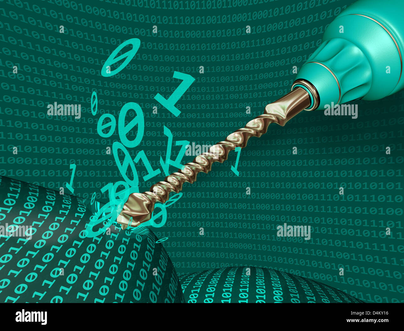 Illustration depicting data mining of computer information Stock Photo ...