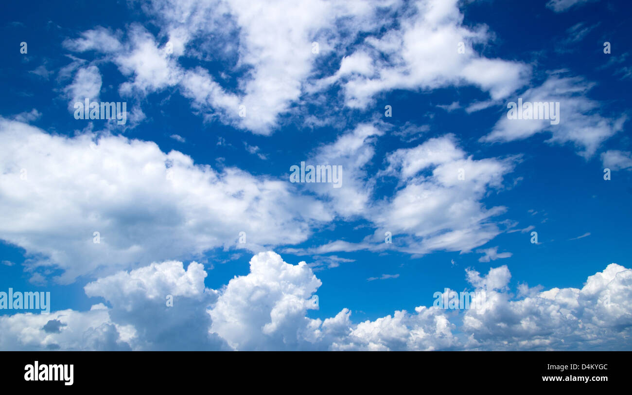 blue sky with clouds closeup Stock Photo - Alamy