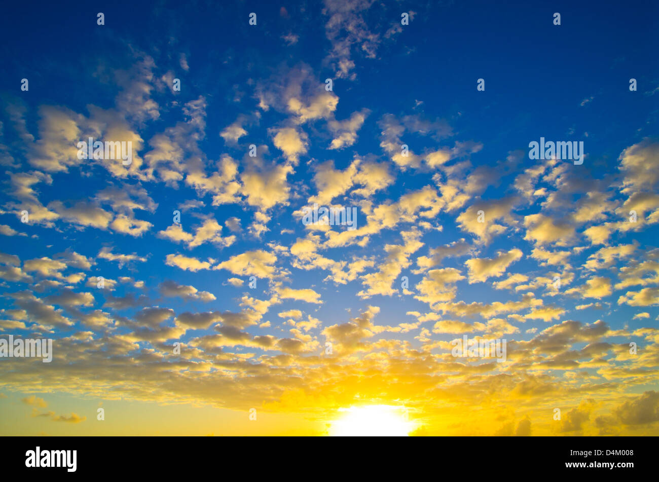 Sky background on sunrise. Nature composition. Stock Photo