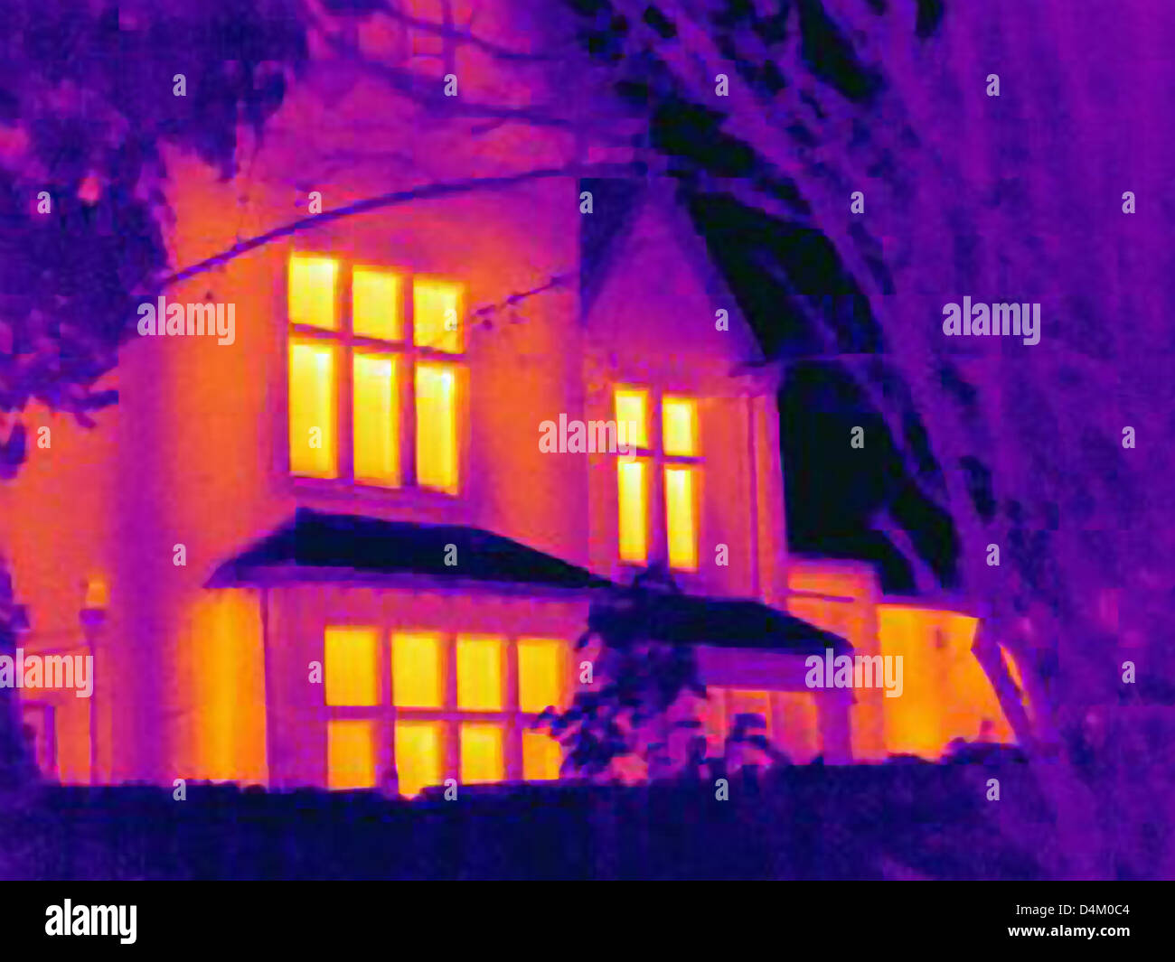 Thermal image of house Stock Photo Alamy
