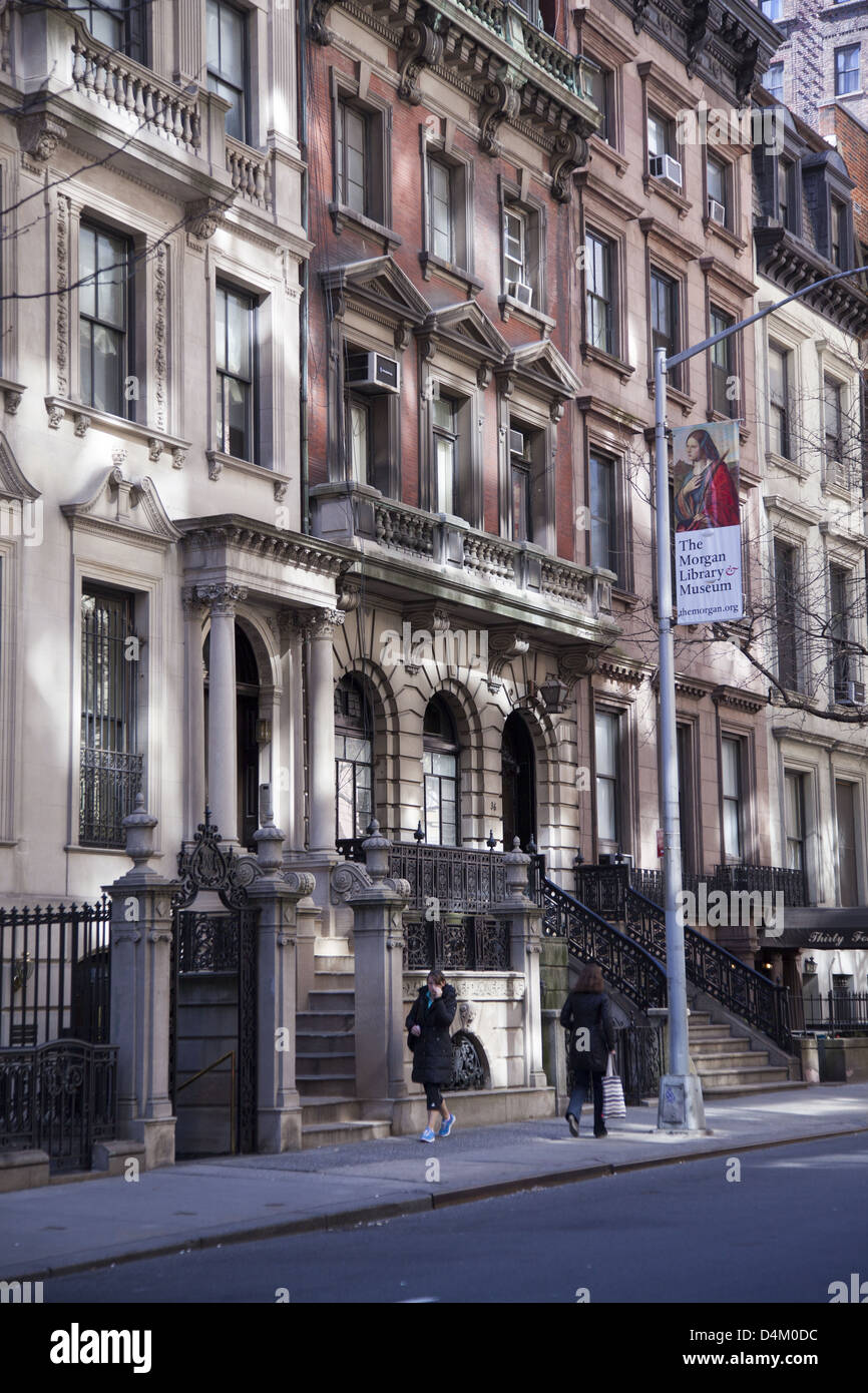 Residential architecture on 39th Street on the Eastside of Manhattan