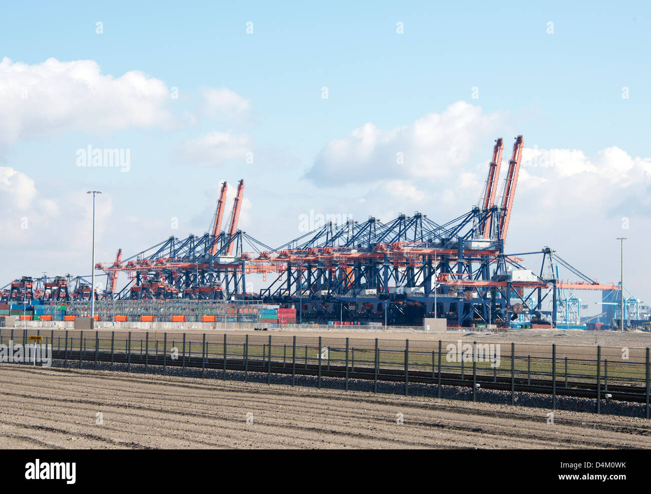 container terminal maasvlakte holland Stock Photo Alamy