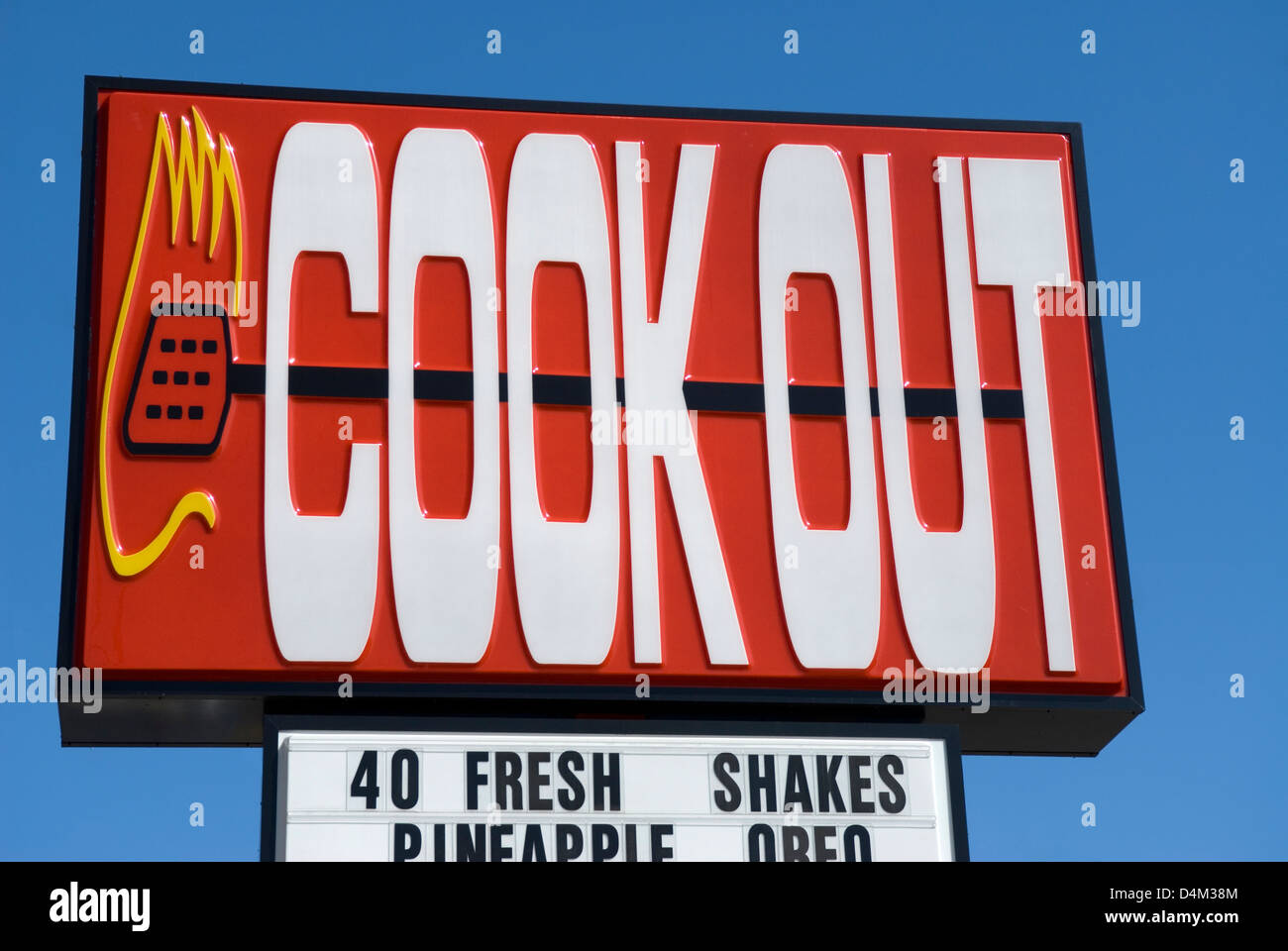 Cook Out Sign USA Stock Photo