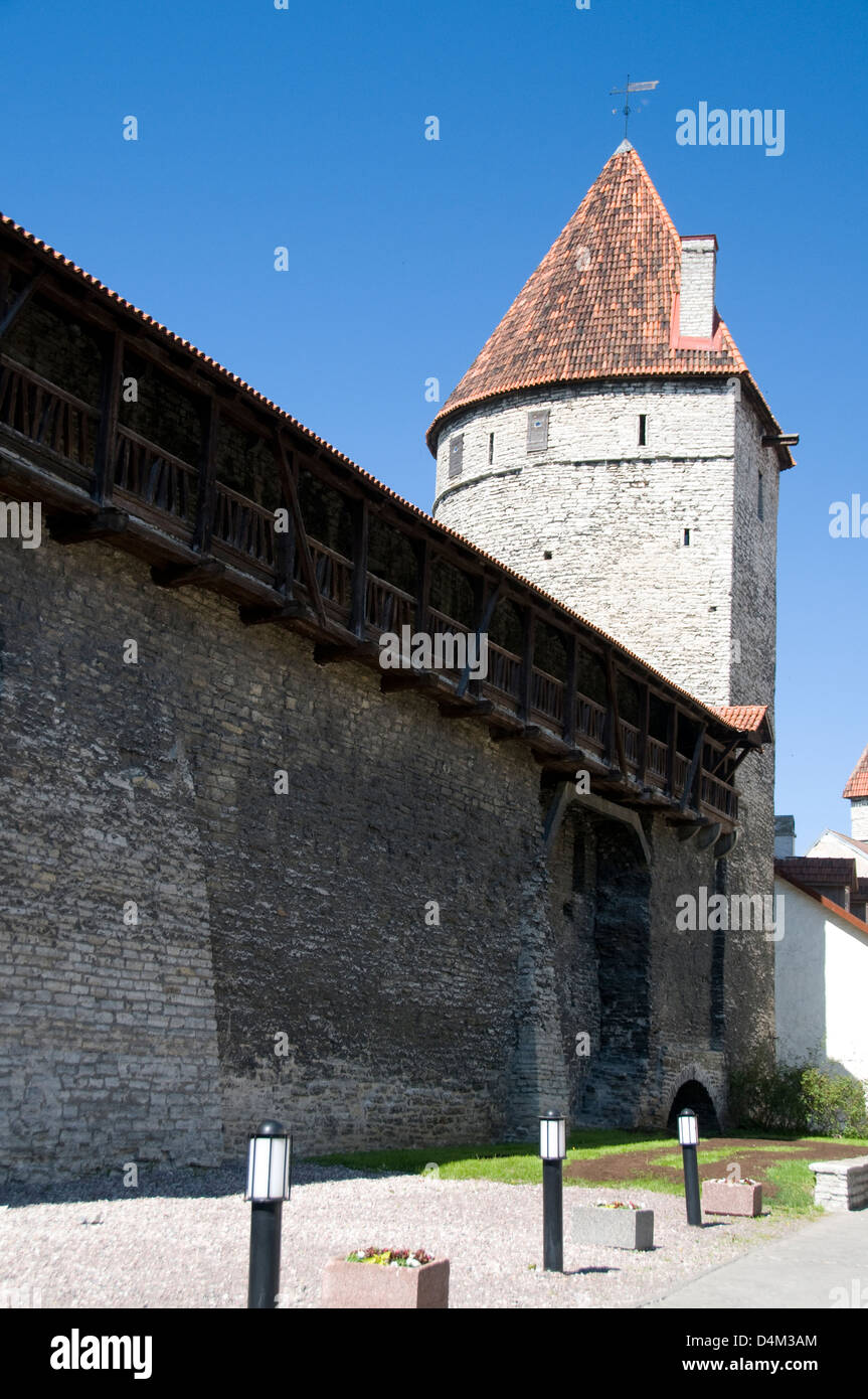 The Kuldjala Tower in Vaike-Kloostri, Tallinn Old Town, Tallinn, Estonia, Baltic States. Stock Photo