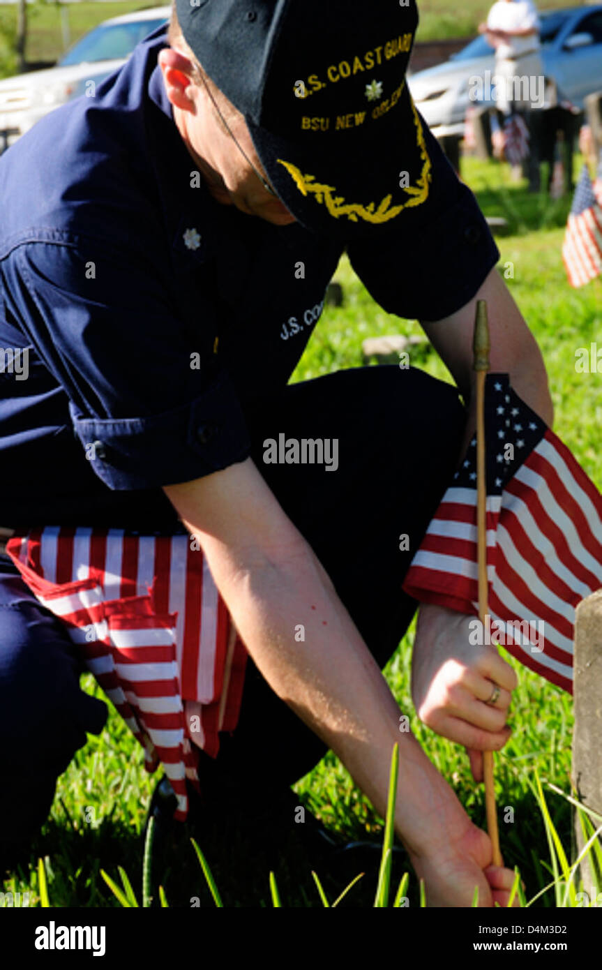 Memorial Day Flag placement Stock Photo Alamy