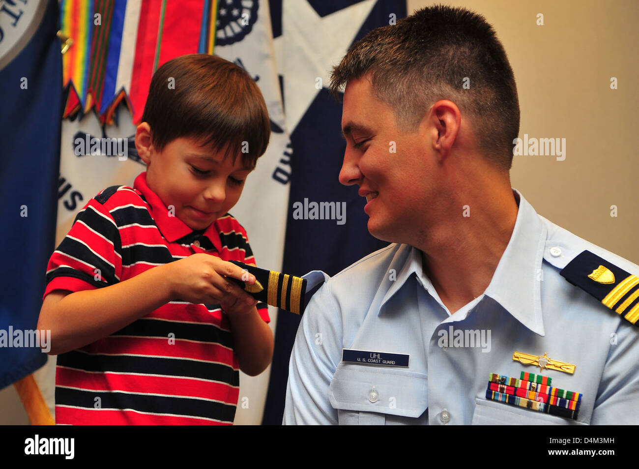 Coast Guard Officer Promotion Stock Photo Alamy