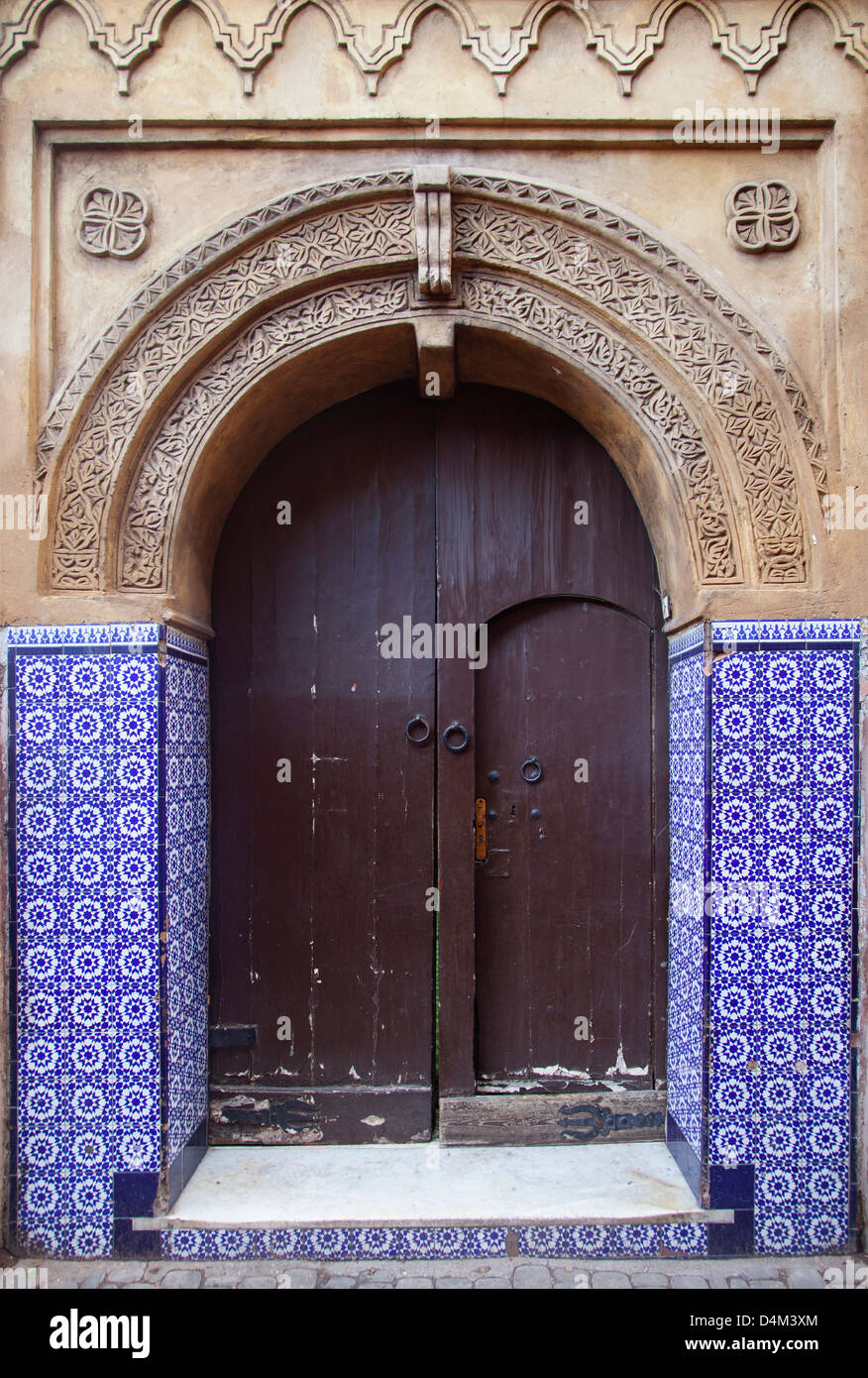 Ornate arched doorway with tiles Stock Photo Alamy