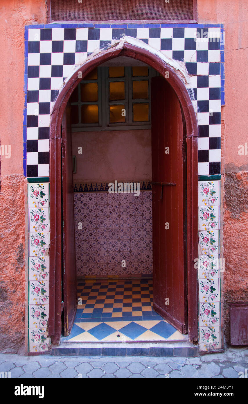 Ornate arched doorway with tiles Stock Photo Alamy